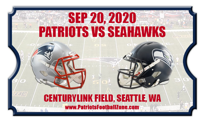 New England Patriots vs Seattle Seahawks Football Tickets | 09/20/20