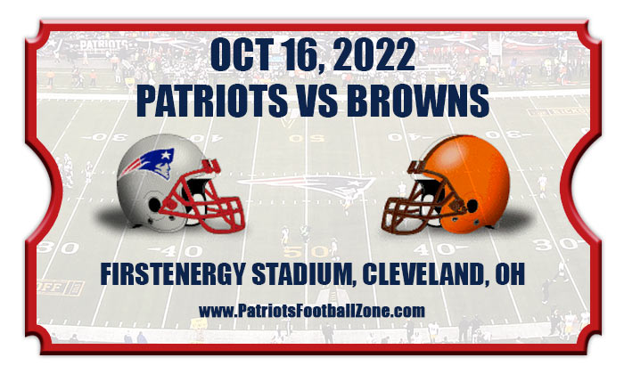 2022 Patriots Vs Browns