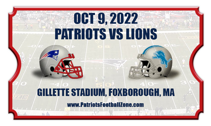 2022 Patriots Vs Lions